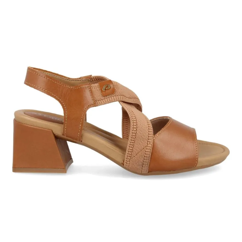 Sandália Pegada Tira Cruzada Feminina Camel 39