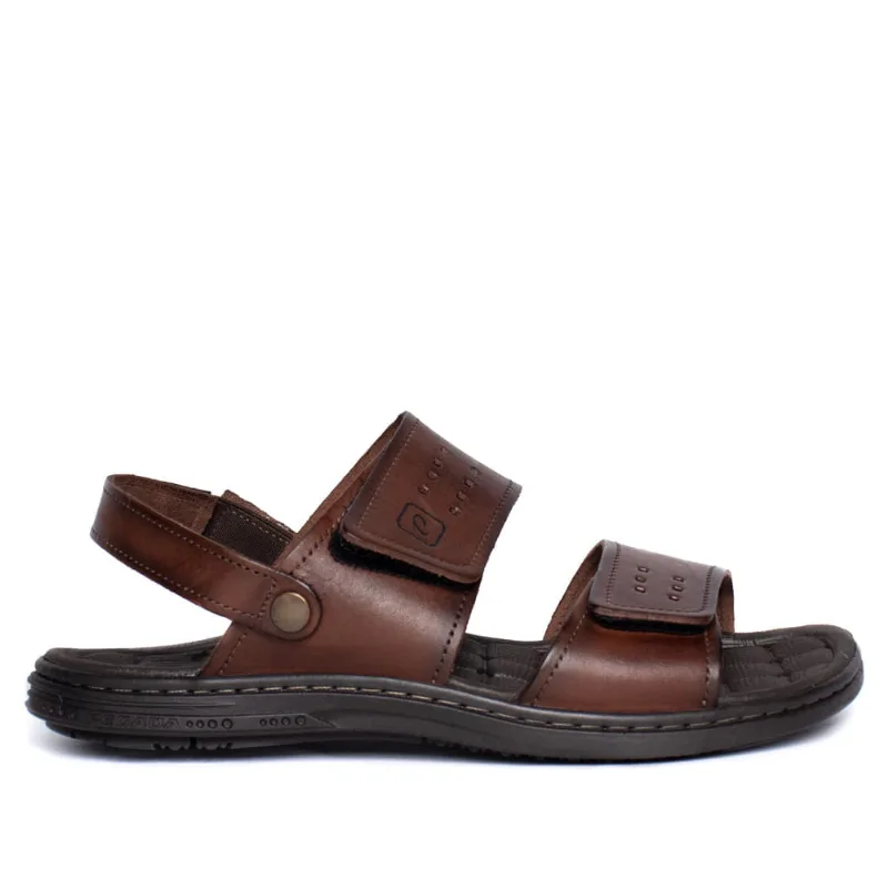 Sandália Masculina Pegada Amortech Couro Marrom Escuro - 39 - Pegada