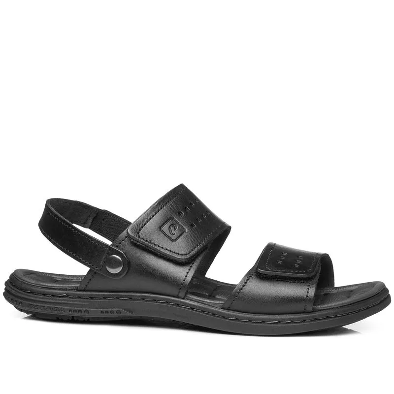 Sandália Pegada Masculina em Couro Preta 131288-03 Sandália Pegada Masculina em Couro Preto 131288-03 39