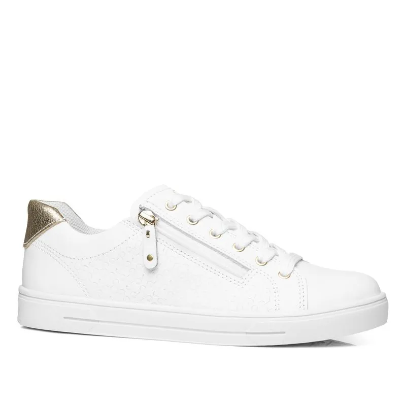 Tênis Pegada Feminino em Couro Branco 211163-01 35