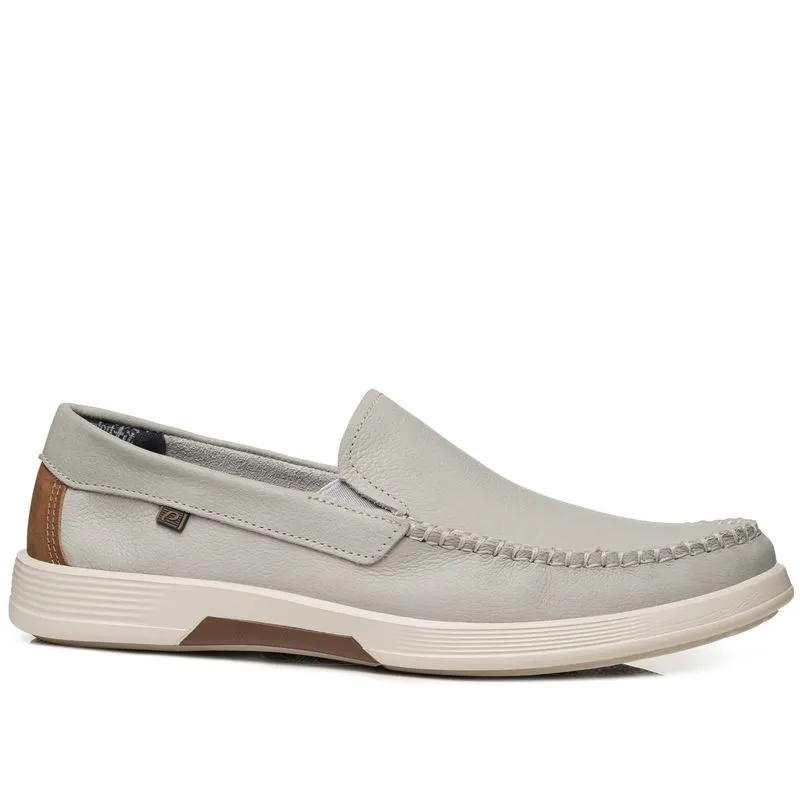 Mocassim Pegada Masculino em Couro Silver 142304-05 39