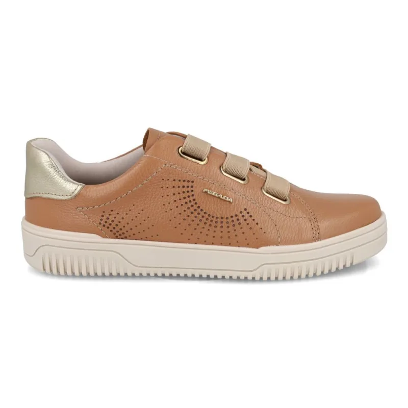 Tênis Casual Pegada Couro Caramelo Feminino 35