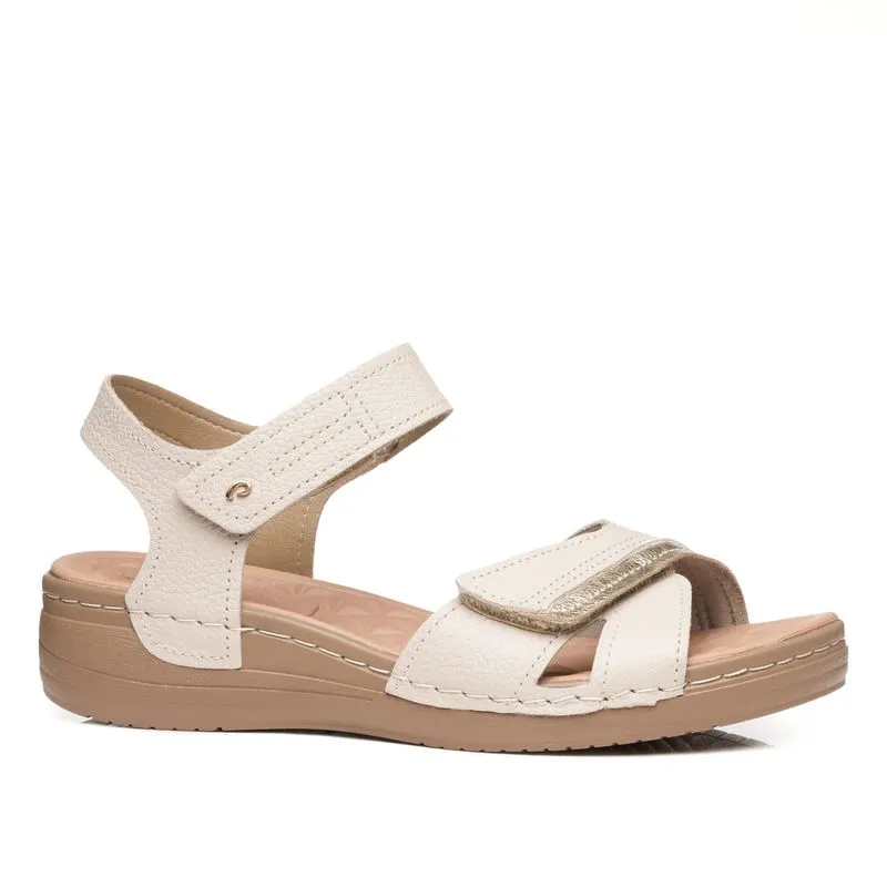 Sandália Pegada Feminina em Couro Off White 233814-01 40