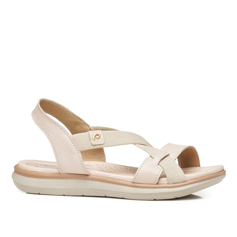 Sandália Pegada Feminina em Couro Off White 232838-01 35