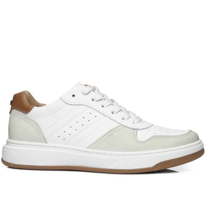 Tênis Casual Pegada Masculino em Couro Branco 111721-01 37