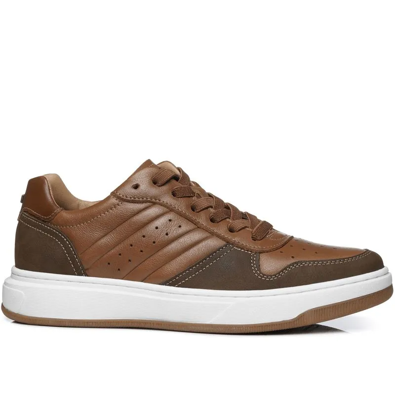 Tênis Casual Pegada Masculino em Couro Pinhão 111721-04 41