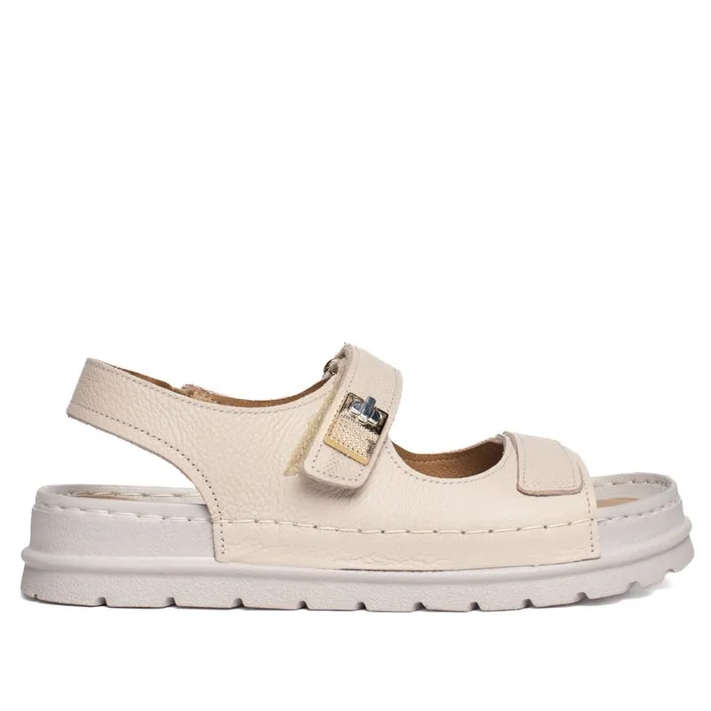 Sandália Feminina Pegada Couro Levitech Burnished Bege - 36