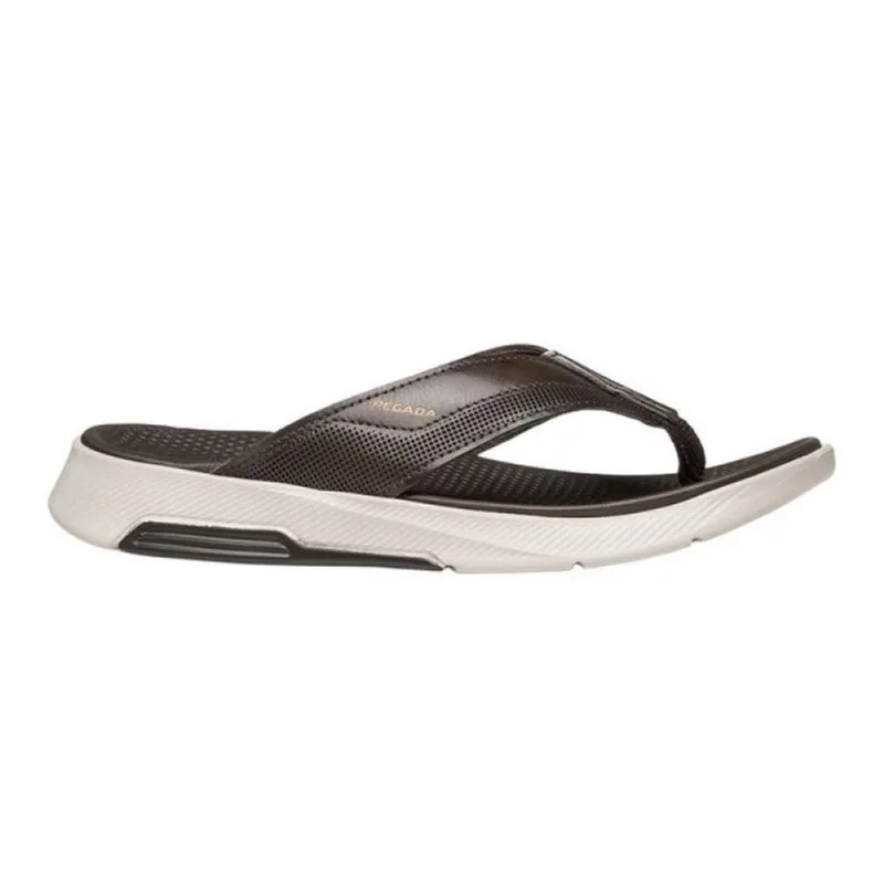 Chinelo Pegada Conforto e Estilo 44 / Marrom/Branco