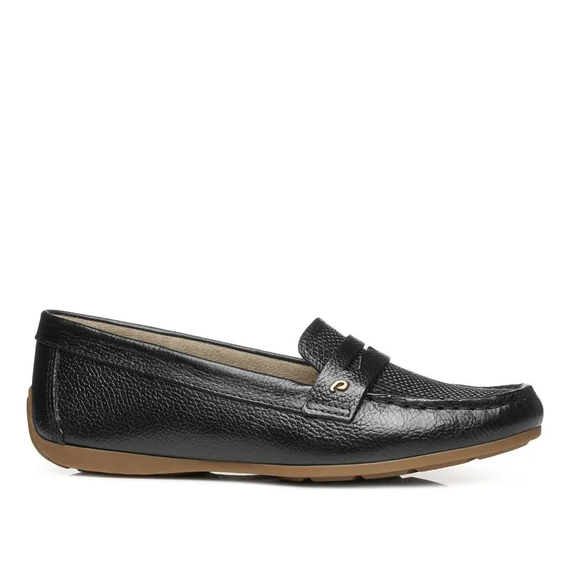 Mocassim Pegada Feminino em Couro Preto 249008-05 33