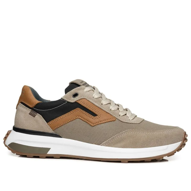 Tênis Casual Pegada Masculino em Couro Areia 110752-04 37