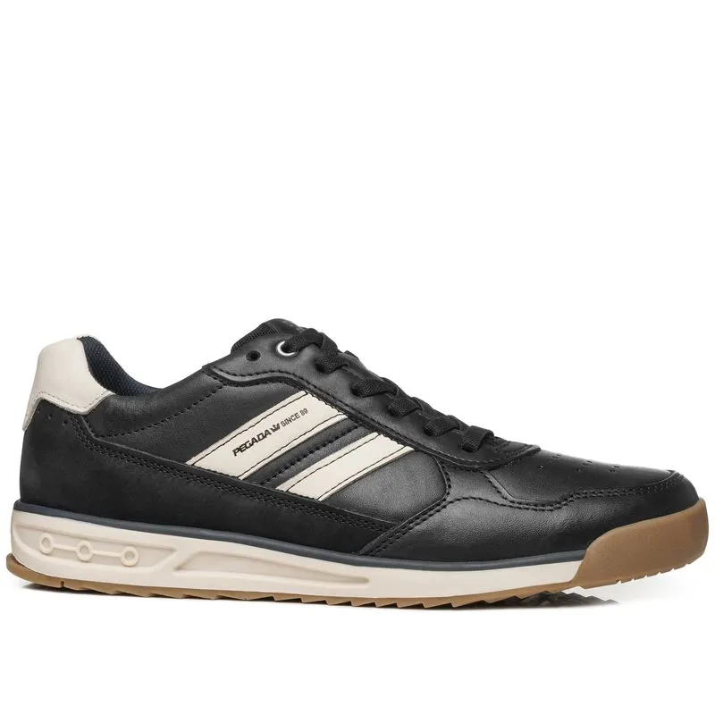 Sapatênis Pegada Masculino em Couro Preto 112504-04 Sapatenis Pegada Masculino em Couro Preto 112504-04 37