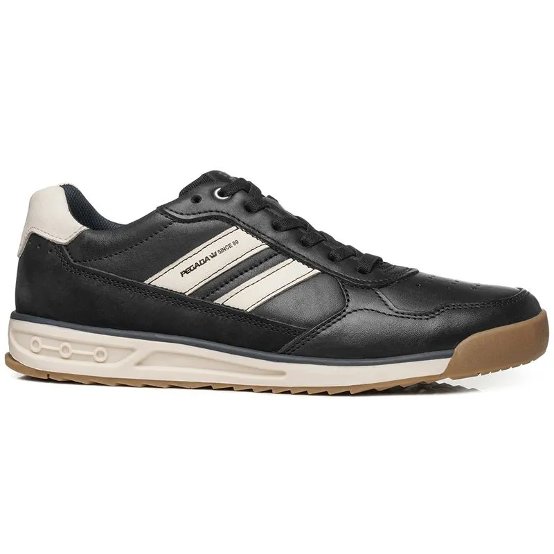 Tênis Pegada Bassik Couro Masculino Preto 42