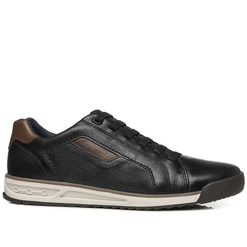 Sapatênis Pegada Masculino em Couro Preto 112502-06 44