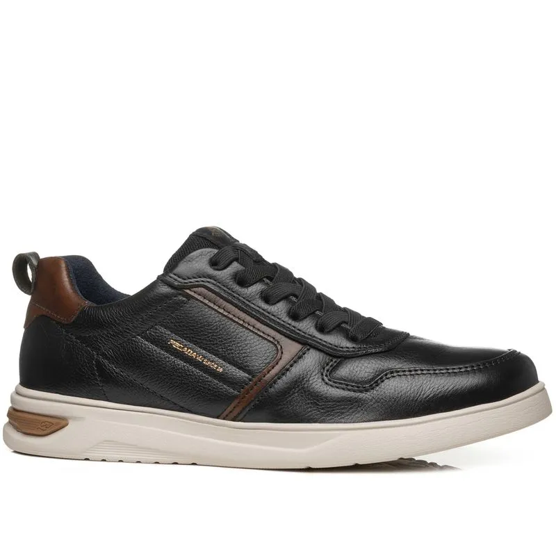 Tênis Casual Pegada Masculino em Couro Preto 112401-04 42