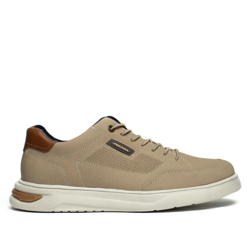 Sapatênis Masculino Pegada Couro Delta Levitech Bege Escuro - 38
