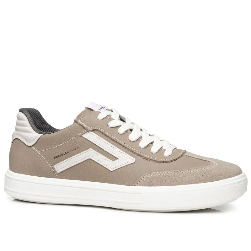Tênis Casual Pegada Masculino em Couro Areia 111507-09 44