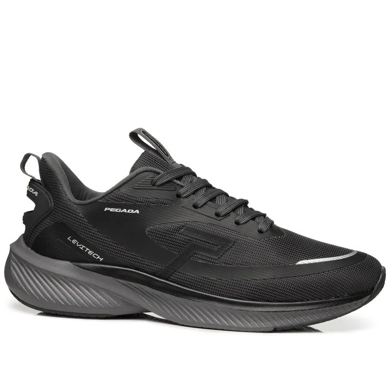 Tênis Esportivo Pegada Masculino em Tecido Preto 191201-02 43