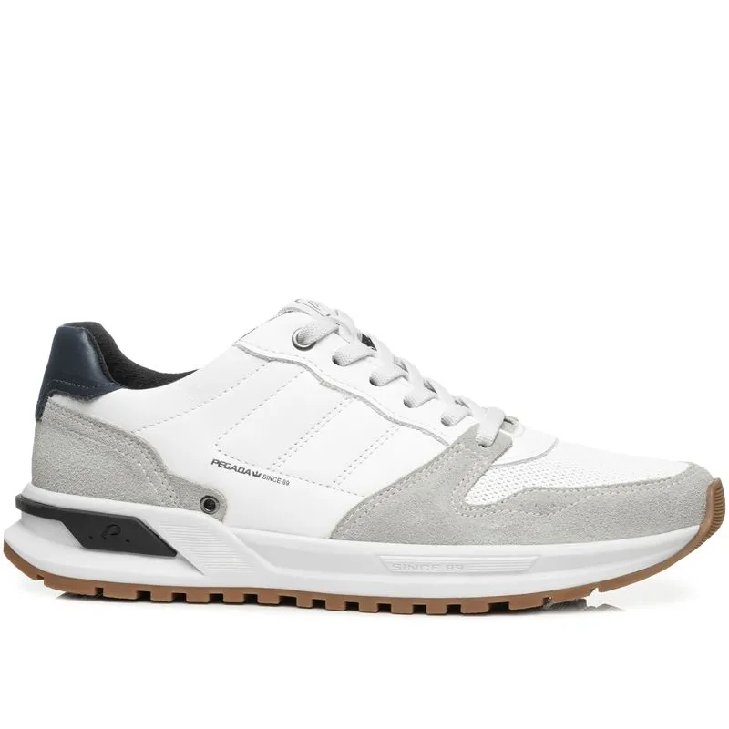 Tênis Casual Pegada Masculino em Couro Branco 112103-01 Sapatênis Pegada Masculino em Couro Branco 112103-01 37