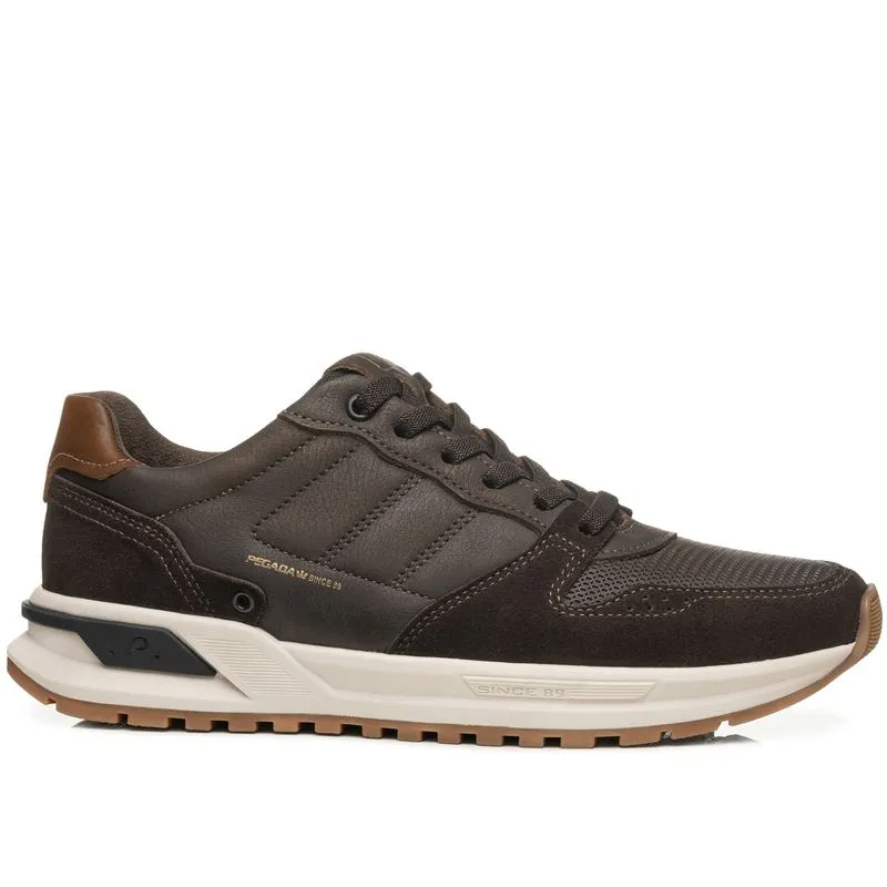 Tênis Casual Pegada Masculino em Couro Coffe 112103-06 44
