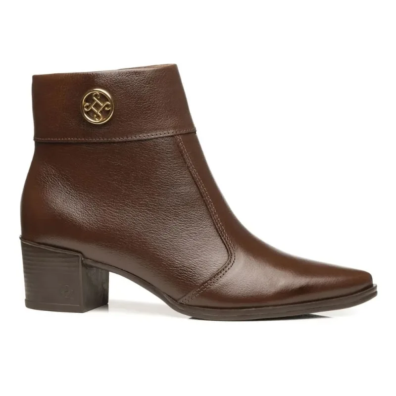 Bota Pegada Cano Curto Verona Feminina Marrom 35