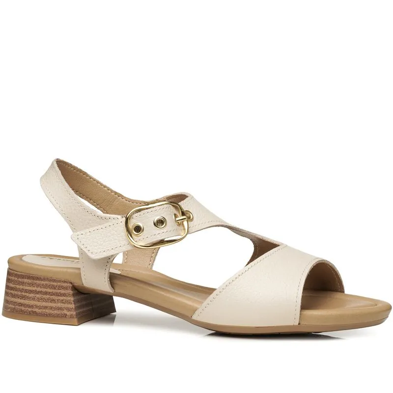 Sandália Pegada Feminina em Couro Off White 234605-01 38