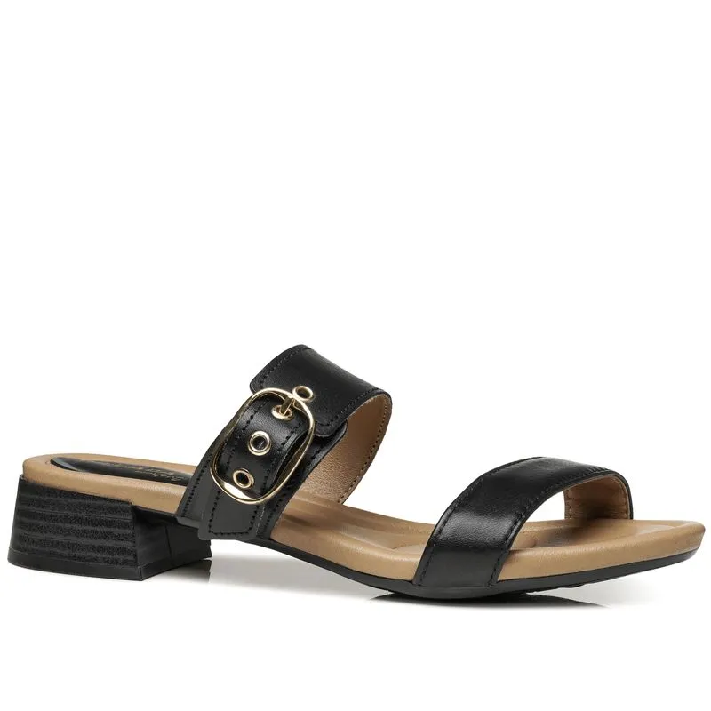 Tamanco Pegada Feminino em Couro Preto 234606-04 40