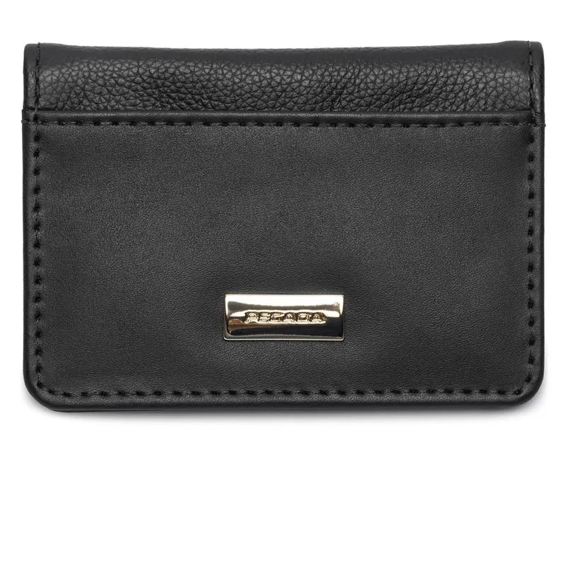 Carteira Porta Cartão Pegada Feminina em Couro Preto CA001305-01 Carteira Pegada Feminina em Couro Preto CA001305-01