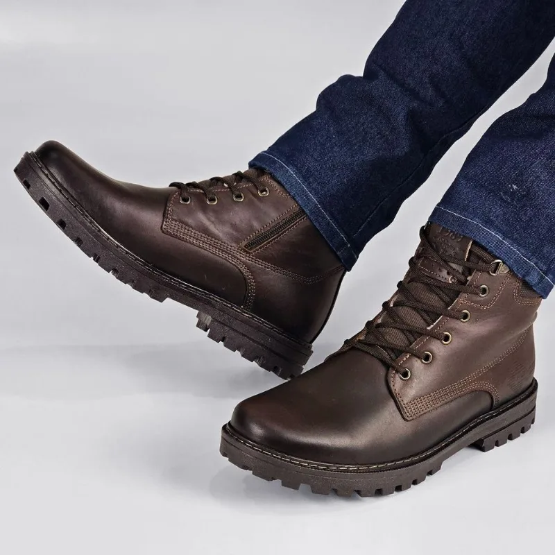 Bota Pegada Masculina em Couro com Lã 181591 39 / Marrom