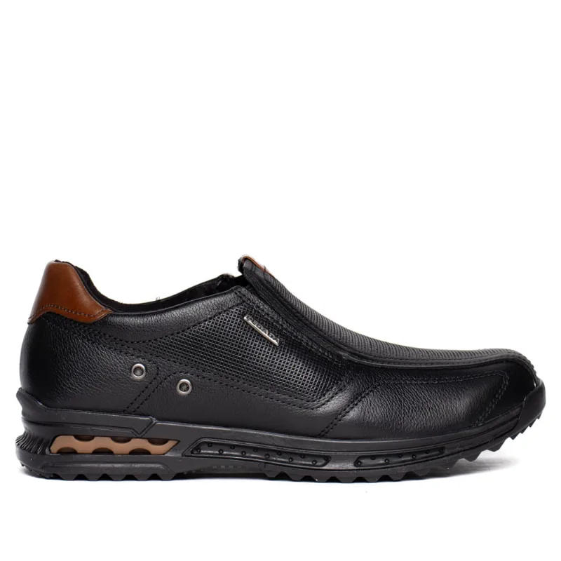 Sapato Masculino Pegada Nature Couro Preto/Marrom - 39