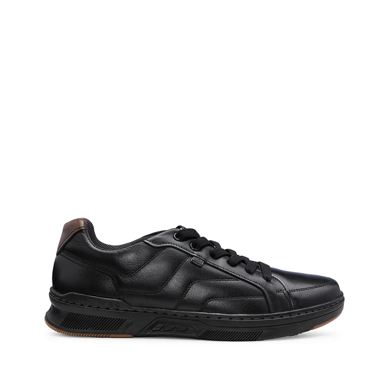 Sapatilha Casual Homem Pele Preto 40