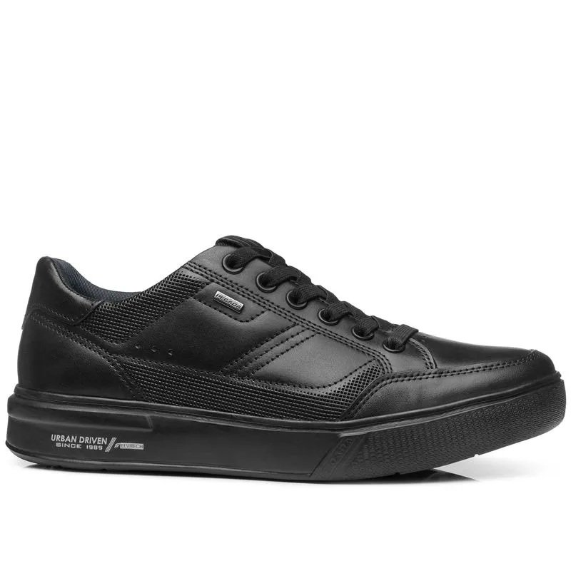 Tênis Casual Pegada Masculino em Couro Preto 111909-05 40