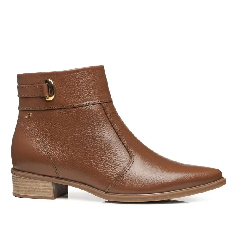 Bota Pegada Feminina em Couro Terracota Cano Curto 282503-02 Bota Pegada Feminino em Couro Terracota 282503-02 33