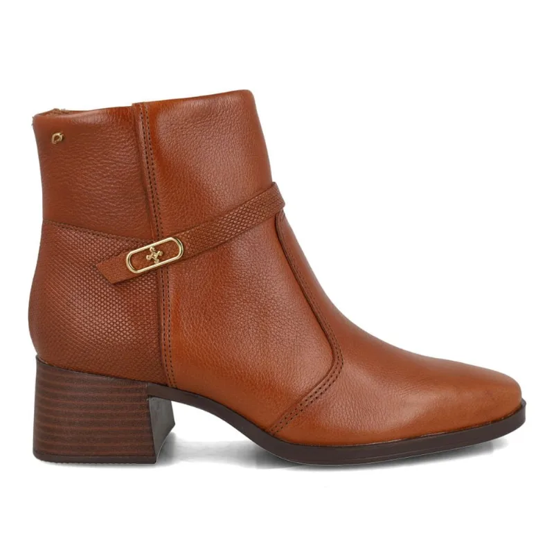 Bota Cano Curto Pegada Couro Feminina Pinhão 40