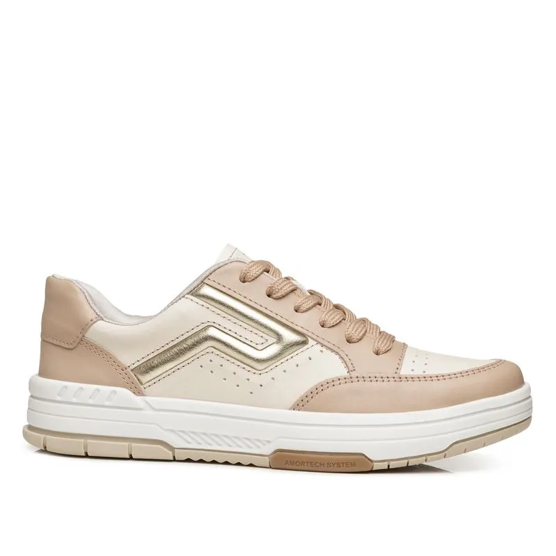 Tênis Pegada Feminino em Couro Milk 212609-13 37