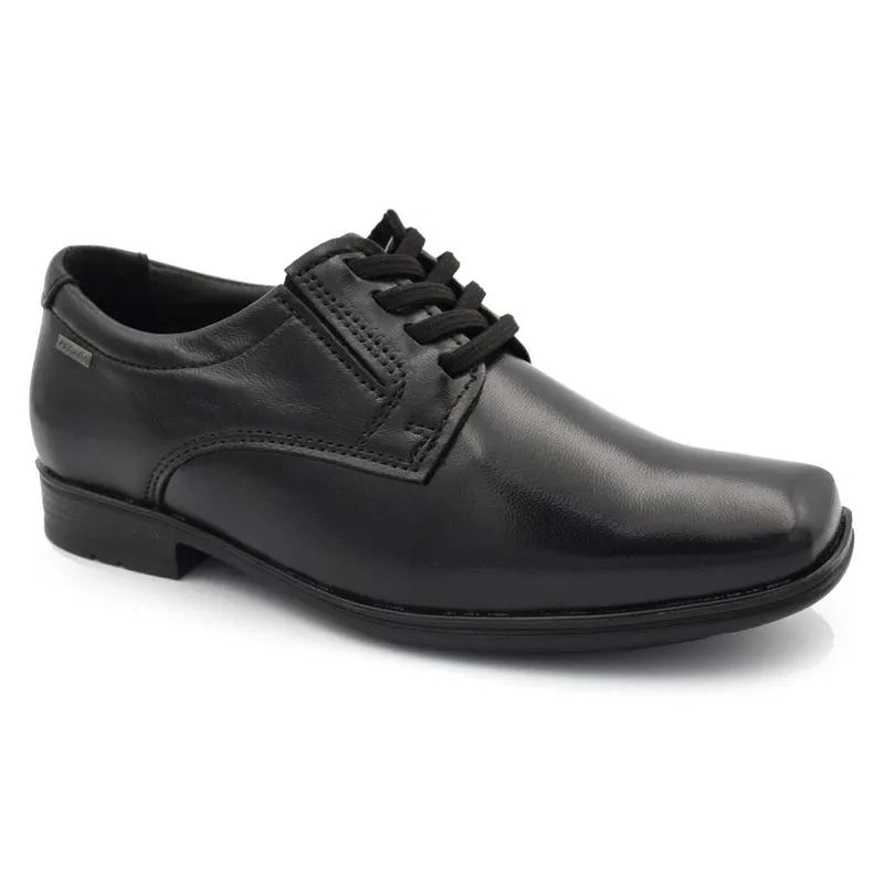 Sapato Social de Couro Infantill Pegada Preto 322329 JUV 34