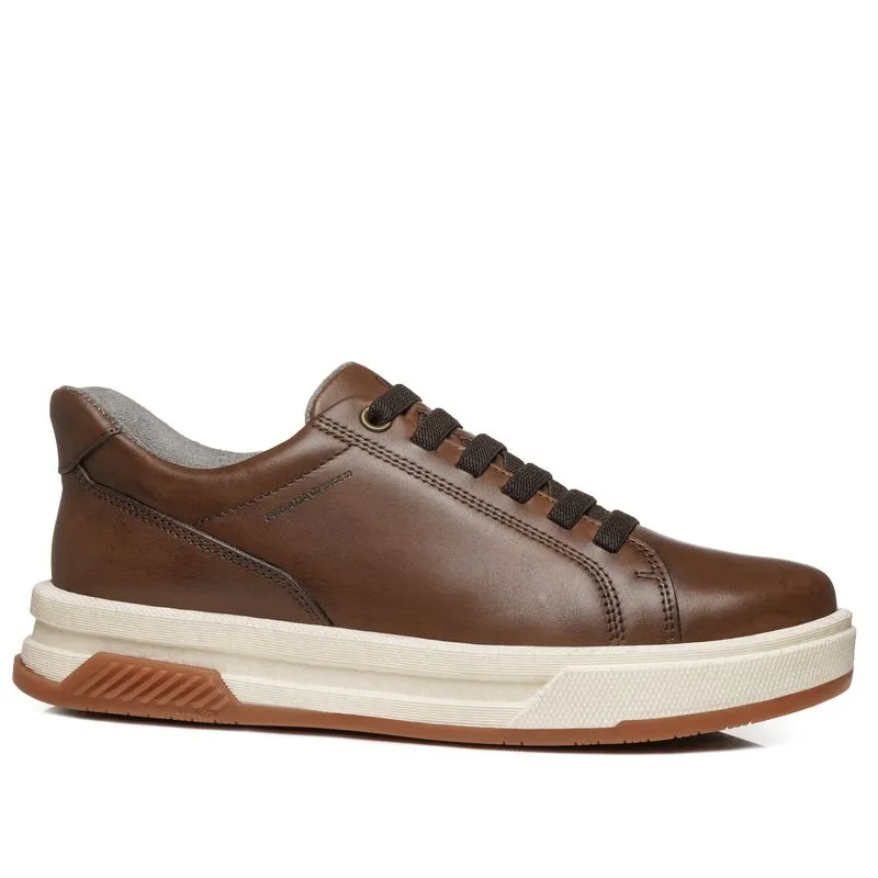 Tênis Casual Pegada Masculino em Couro Pinhão 112751-02 39
