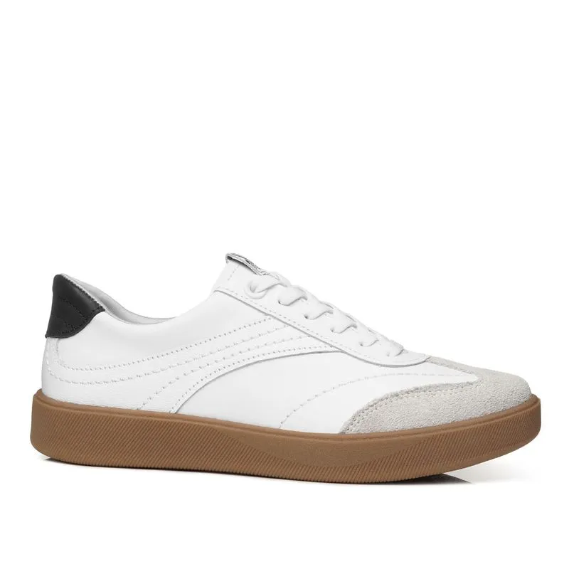 Tênis Casual Pegada Feminino em Couro Branco 210802-03 33