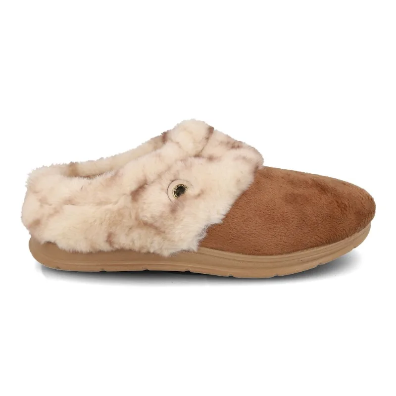 Pantufa Feminina Pegada Marrom Terra 34