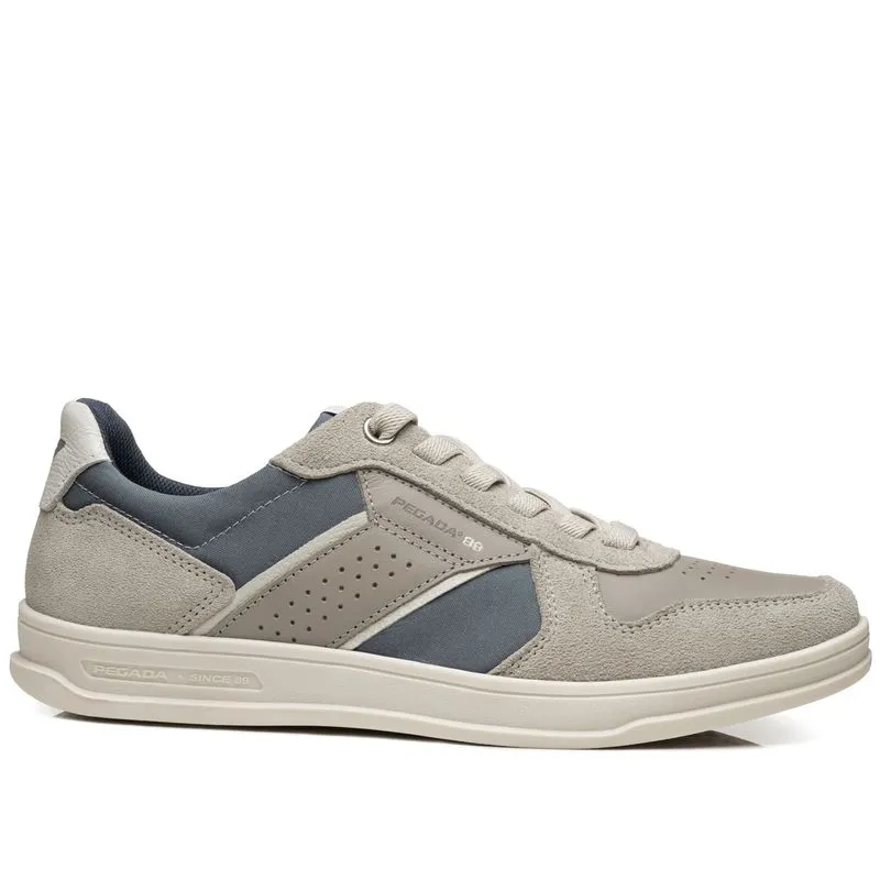 Tênis Casual Pegada Masculino em Couro Latte 113601-03 38