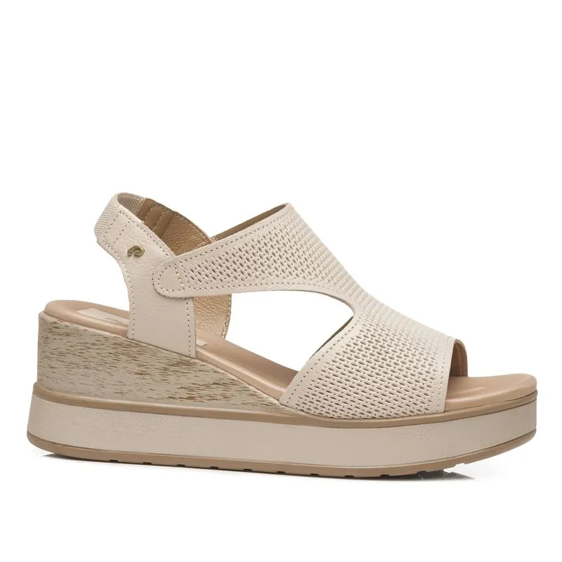 Sandália Pegada Feminina em Couro Off White 234208-02 36