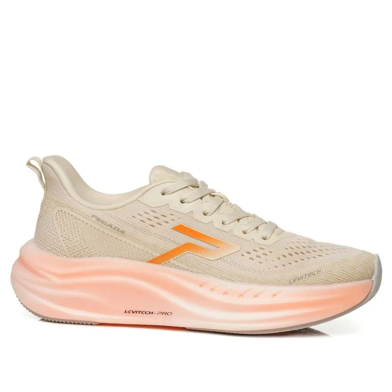 Tênis Esportivo Pegada Feminino em Tecido Creme 292101-01 39