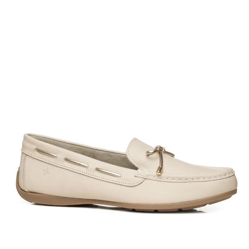 Mocassim Pegada Feminino em Couro Off White 249010-01 35