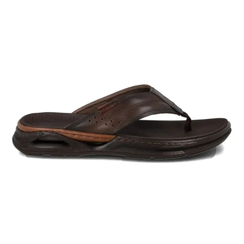 Chinelo Pegada Couro Masculino Marrom 42