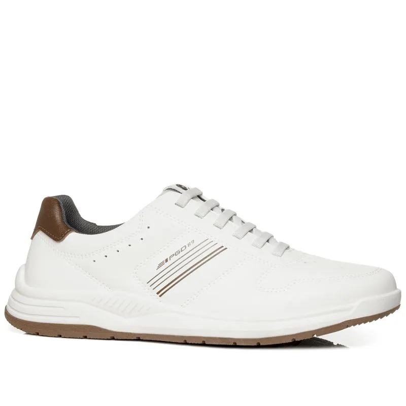 Sapatênis Pegada Masculino em Microfibra Branco 170202-01 44