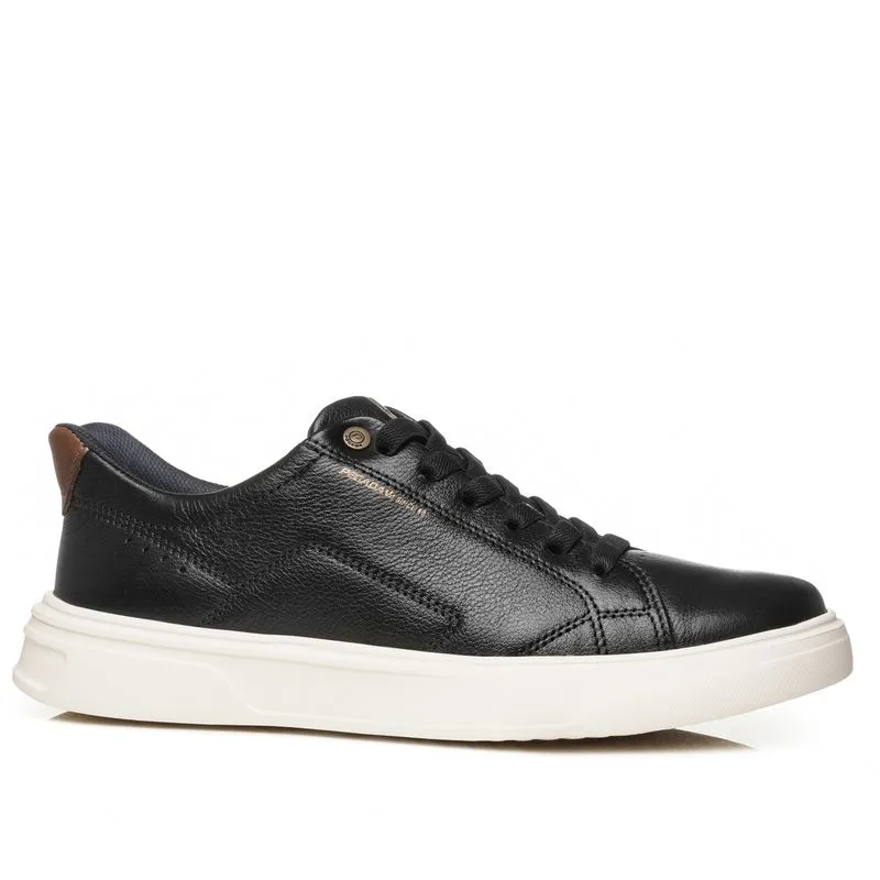 Tênis Casual Pegada Masculino em Couro Preto 112951-04 42