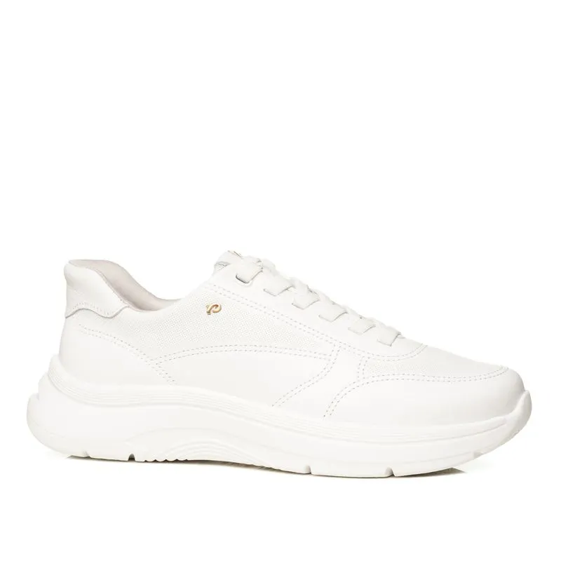 Tênis Pegada Feminino em Couro Branco 211453-01 33