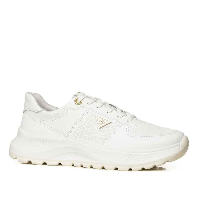 Tênis Pegada Feminino em Couro Branco 210203-01 40