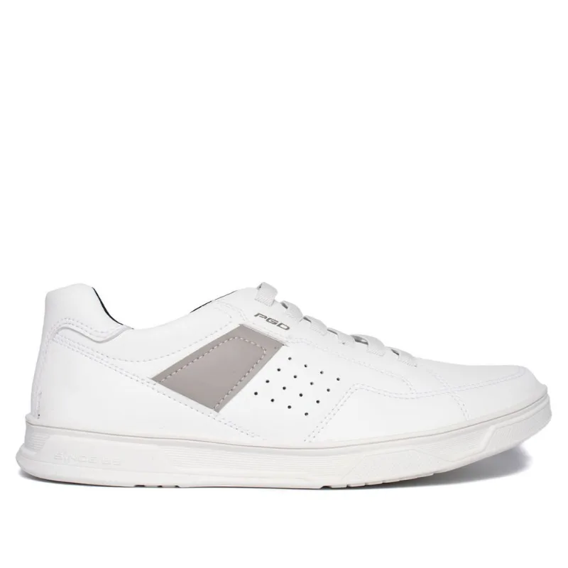 Sapatênis Masculino Pegada Vano Microfibra Branco/Cinza - 40 - pegada