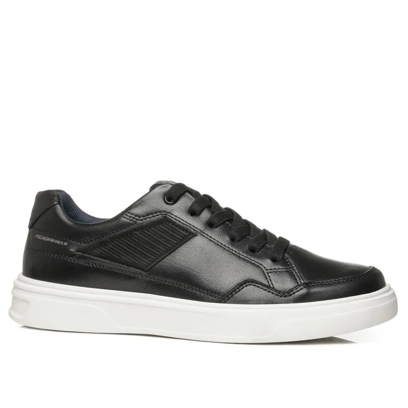 Tênis Casual Pegada Masculino em Couro Preto 112902-04 38
