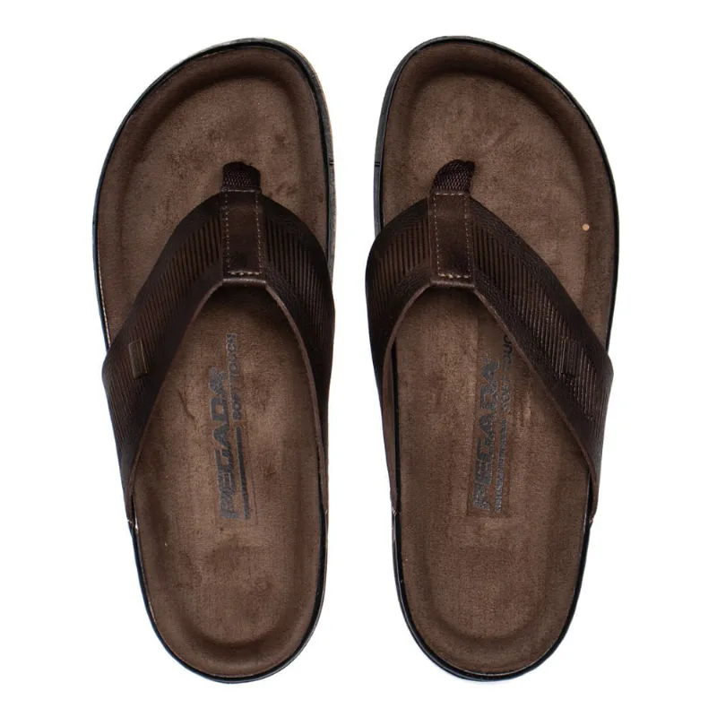 Chinelo Masculino Pegada Rustic Tiras De Dedo Marrom - 44 - pegada